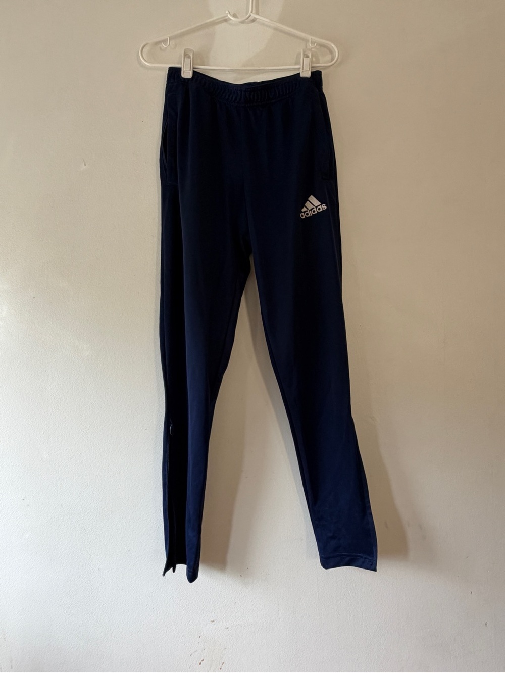 adidas Navy Kids Athletic Joggers with Logo
